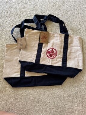 NWT x 2 Trader Joe’s Canvas Tote Bags